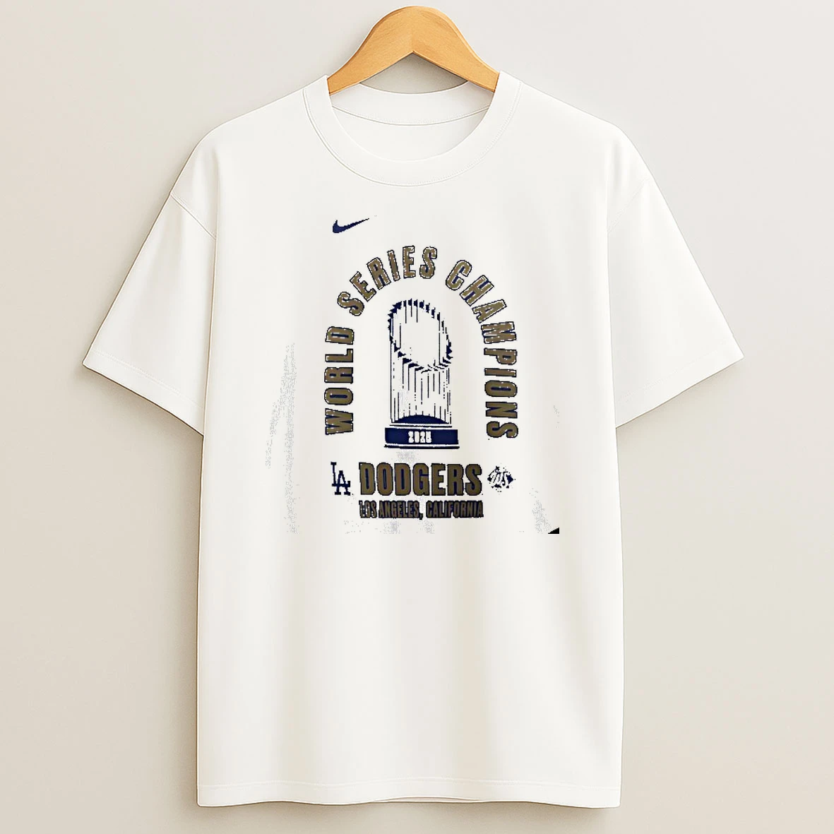 World Series Champions 2025 Los Angeles Dodgers Trophy Nike Logo Tshirt Hoodie