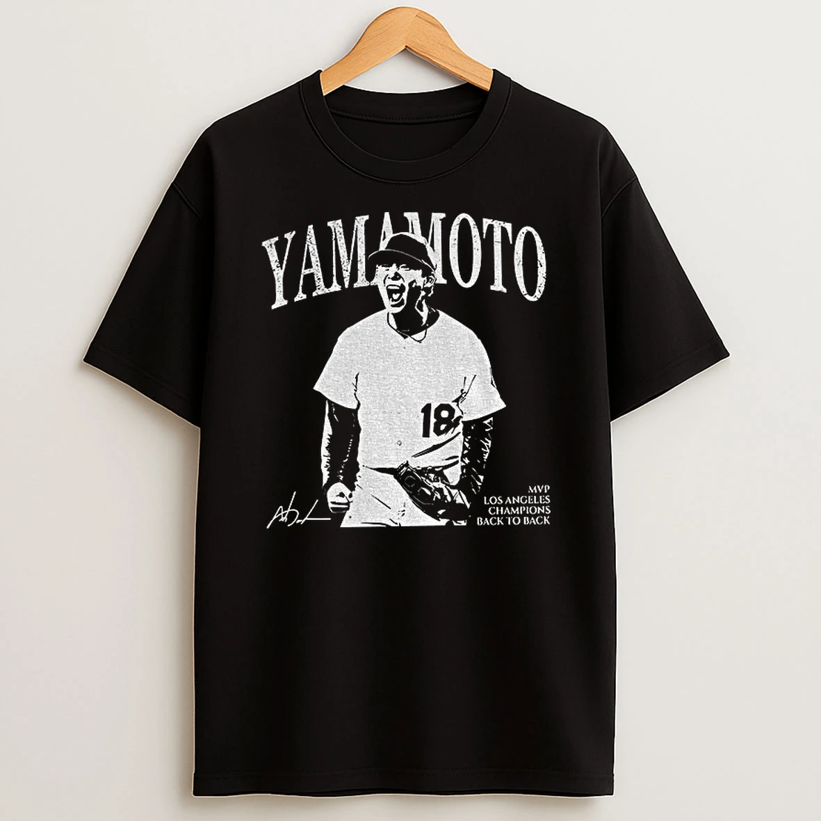 Yamamoto Mvp Los Angeles Baseball Signature Vintage Tshirt Hoodie