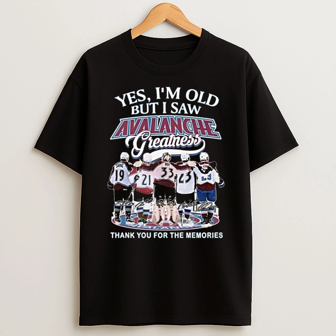 Yes Im Old But I Saw Colorado Avalanche Greatness 2025 Signatures Thank You For The Memories Vintage Tshirt Hoodie