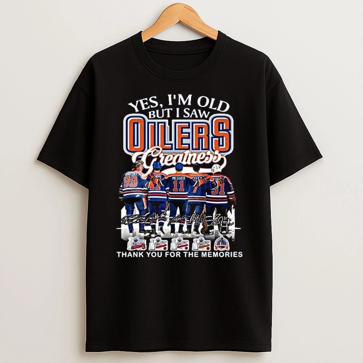 Yes Im Old But I Saw Edmonton Oilers Players Greatness Signature 2025 Vintage Tshirt Hoodie