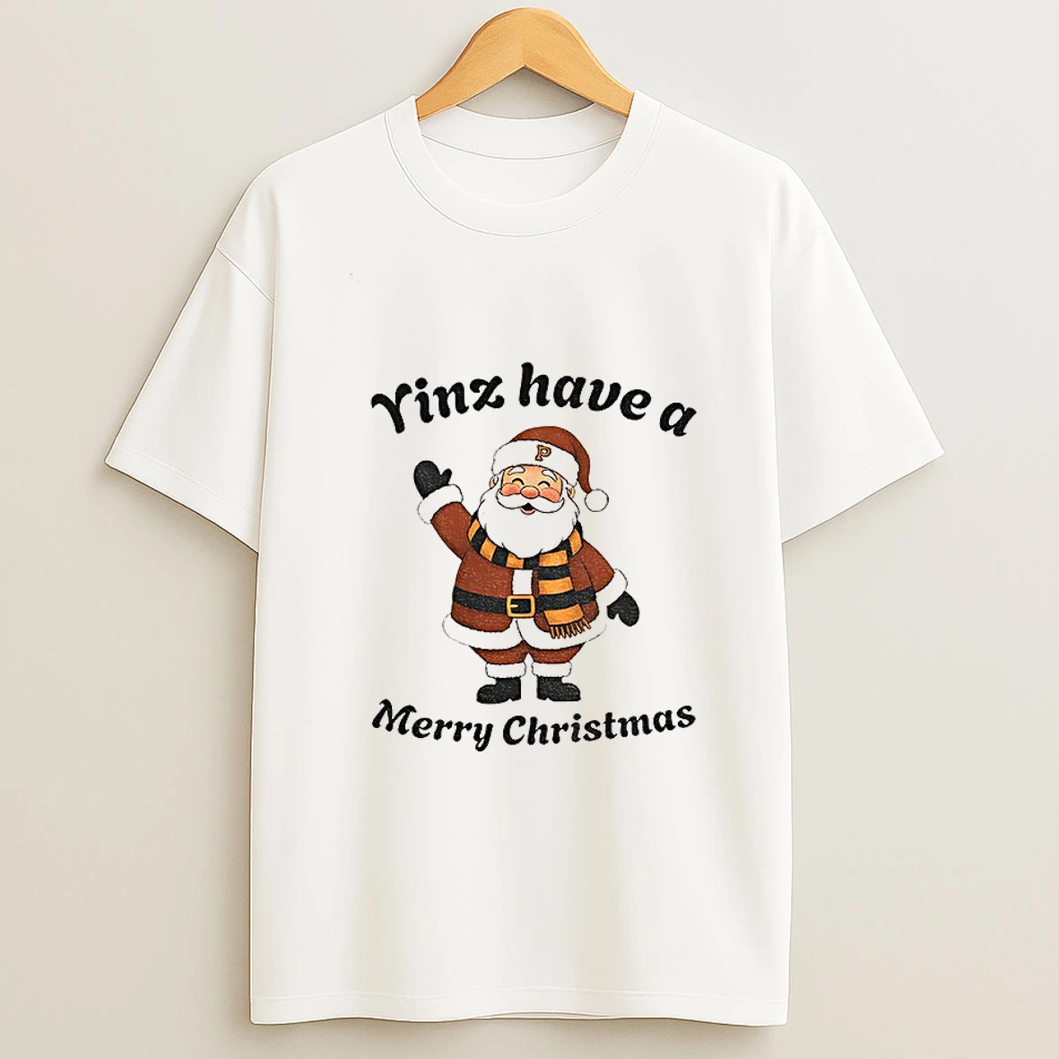 Yinz Have A Merry Christmas Santa Pittsburgh Holiday Tshirt Hoodie