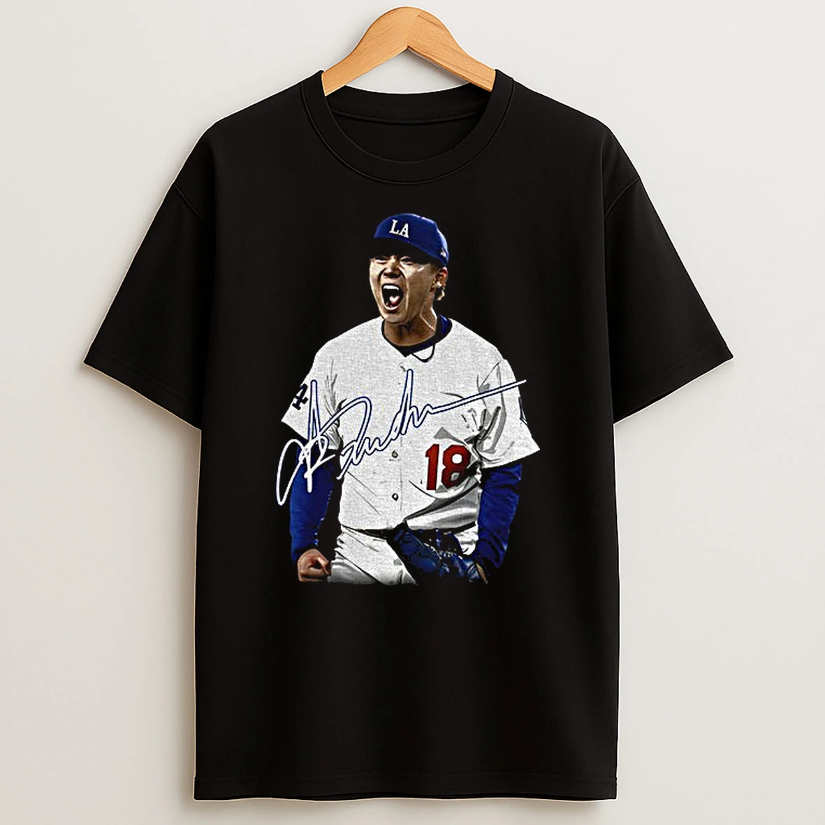 Yoshinobu Yamamoto 18 Los Angeles Dodgers Mvp Baseball World Series 2025 Signature Tshirt Hoodie