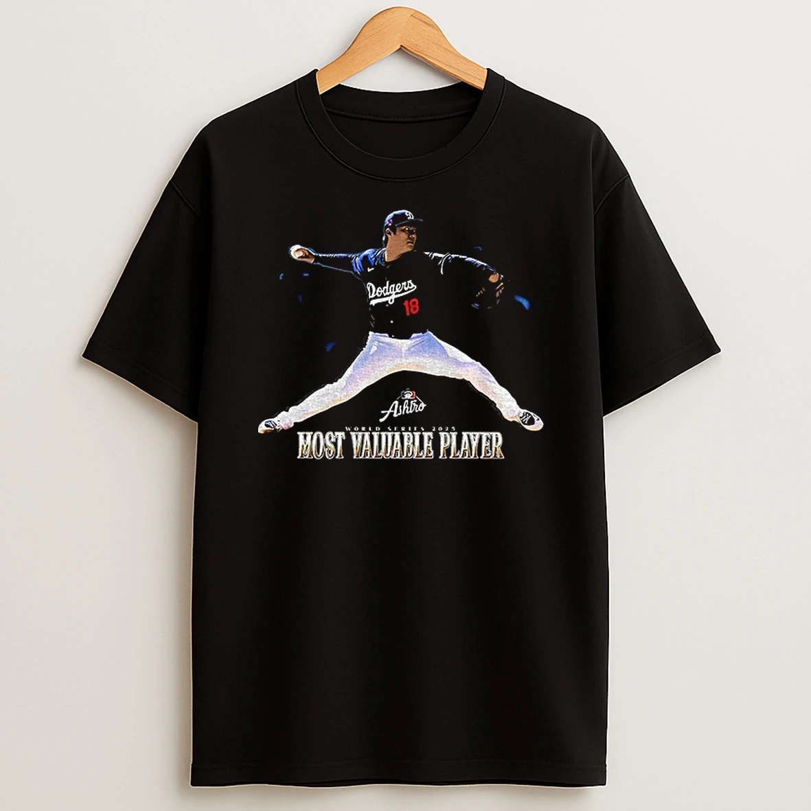 Yoshinobu Yamamoto 18 Los Angeles Dodgers World Series 2025 Most Valuable Player Mlb Tshirt Hoodie