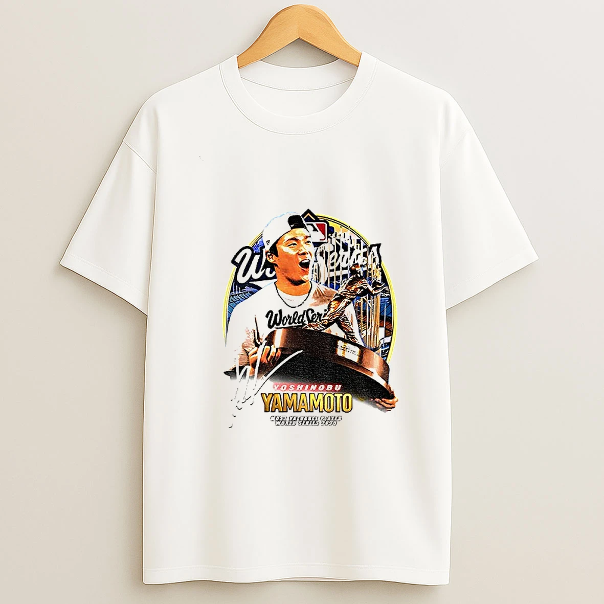 Yoshinobu Yamamoto Mvp Most Valuegue Player World Series 2025 Mlb Signature Tshirt Hoodie