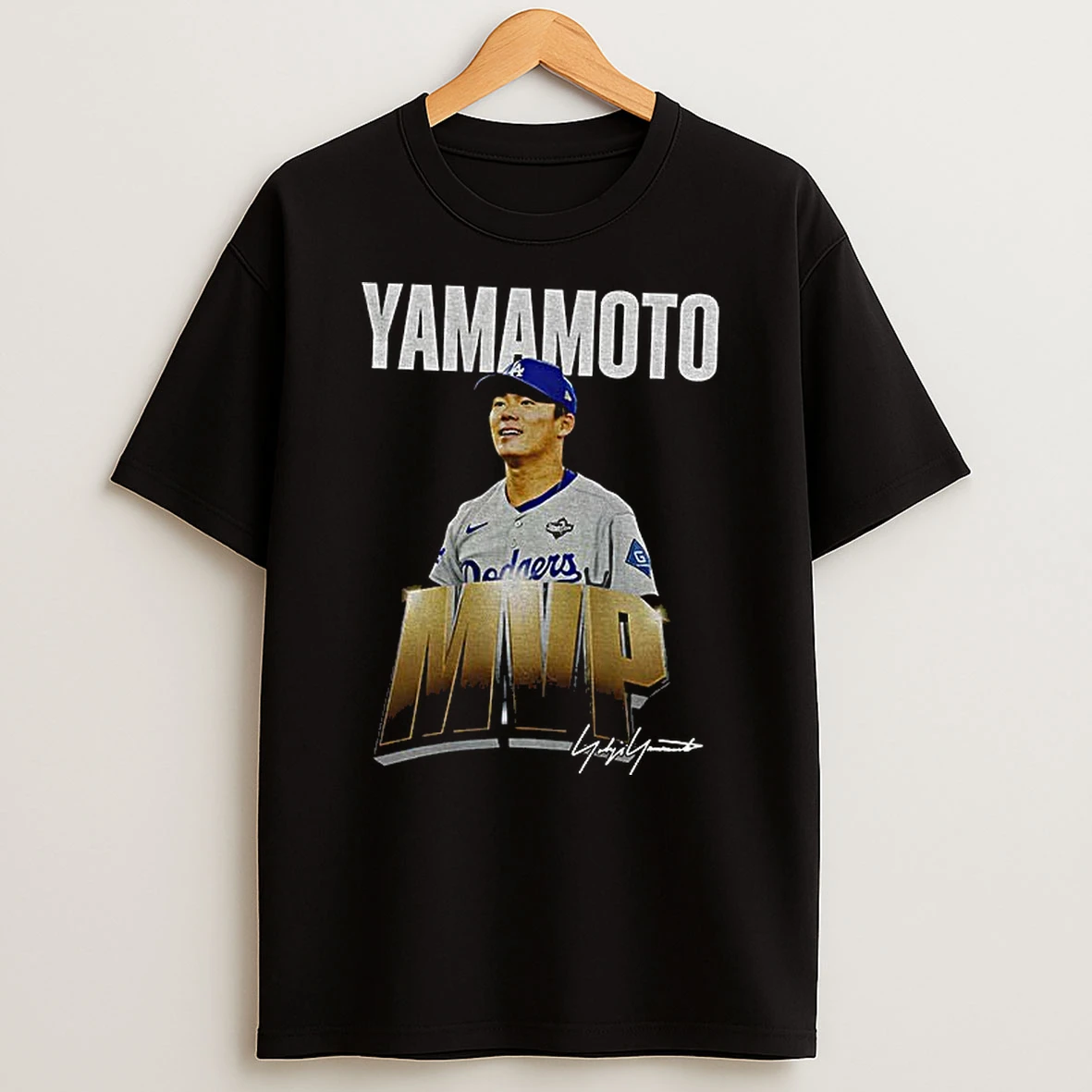Yoshinobu Yamamoto World Series 2025 Mvp Signed Tshirt Hoodie