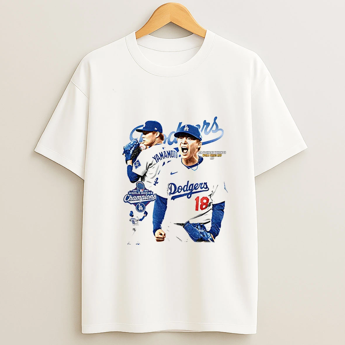 Yoshinobu Yamamoto World Series Mvp Rhp Los Angeles Dodgers Mlb Baseball Graphic Tshirt Hoodie