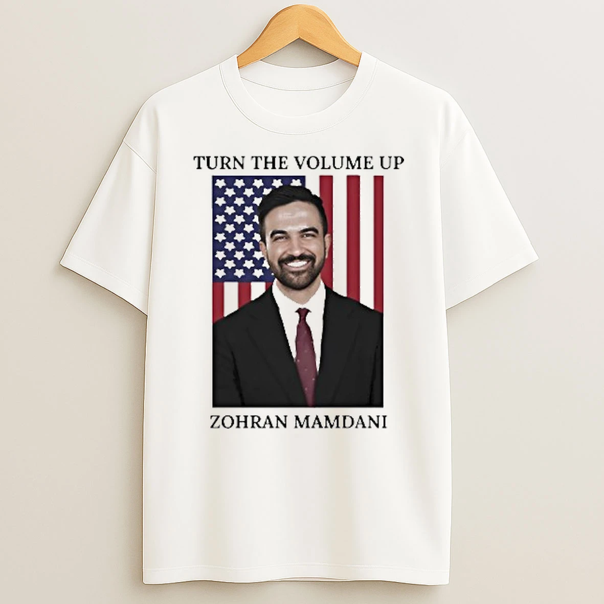 Zohran Mamdani Turn The Volume Up Photo Tshirt Hoodie