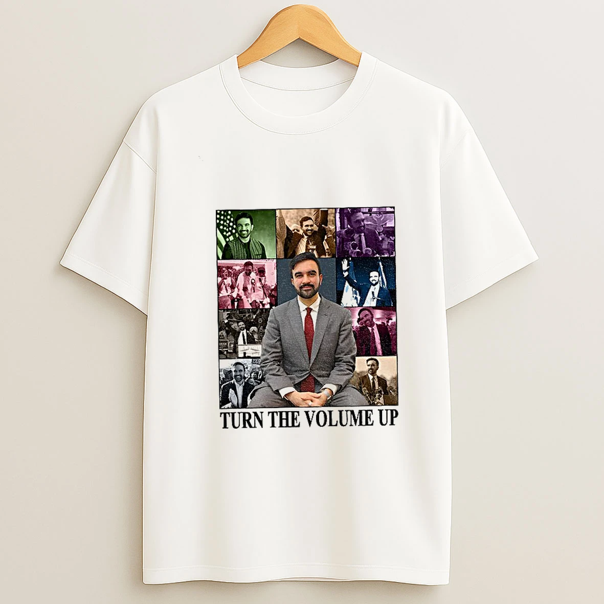 Zohran Mamdani Turn The Volume Up Nyc 2026 The Eras Tour Vintage Tshirt Hoodie