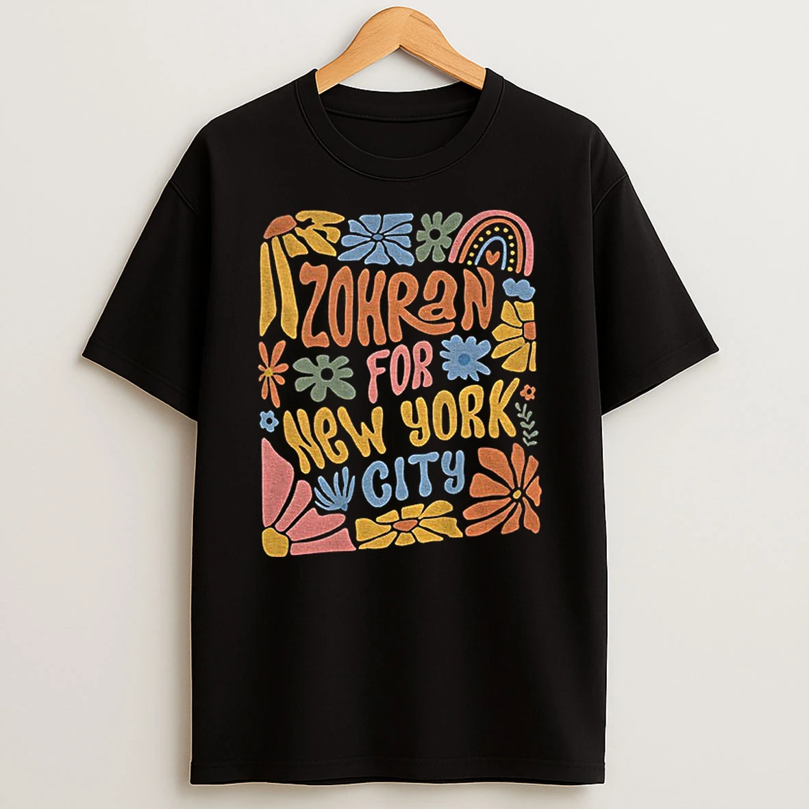 Zohran Mamdani Zohran For New York City Mayor Mamdani Floral Tshirt Hoodie