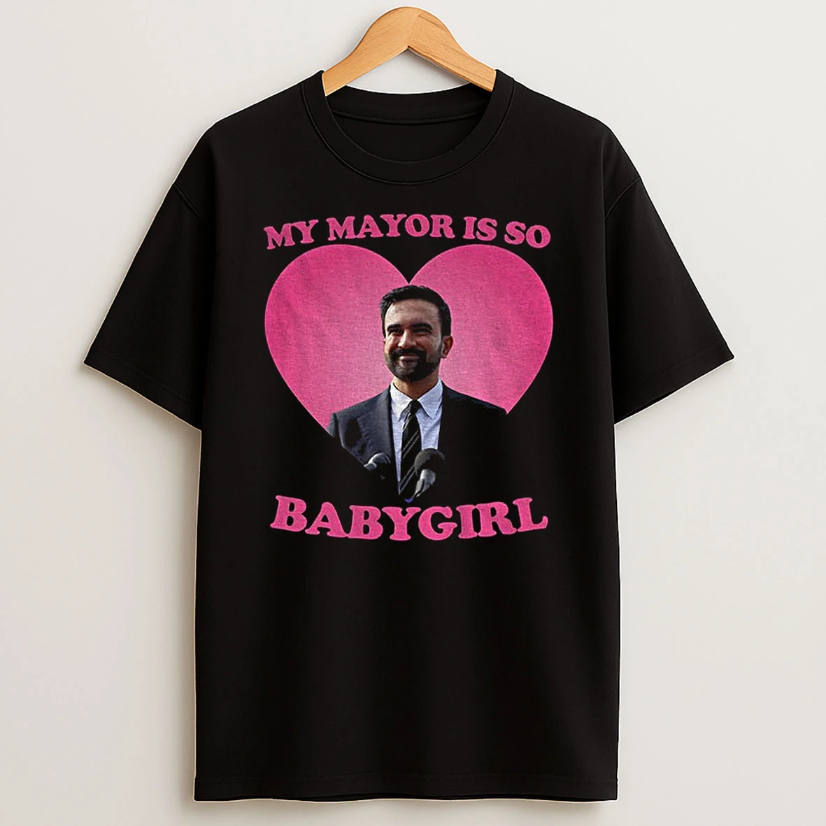 Zohran Mamdani My Mayor Is So Babygirl Pink Heart Tshirt Hoodie