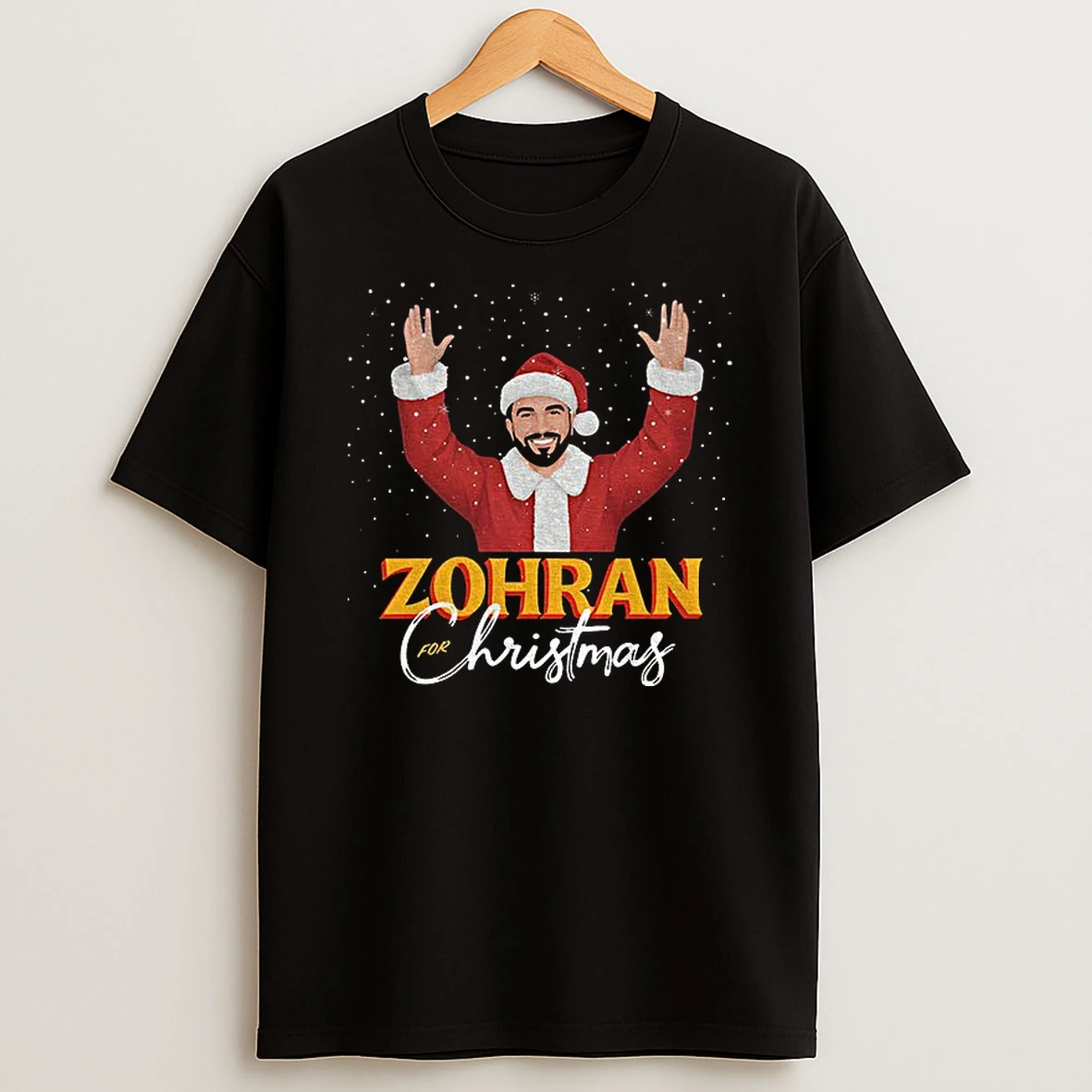 Zohran For Christmas Funny Mamdani Mayor Santa Tshirt Hoodie