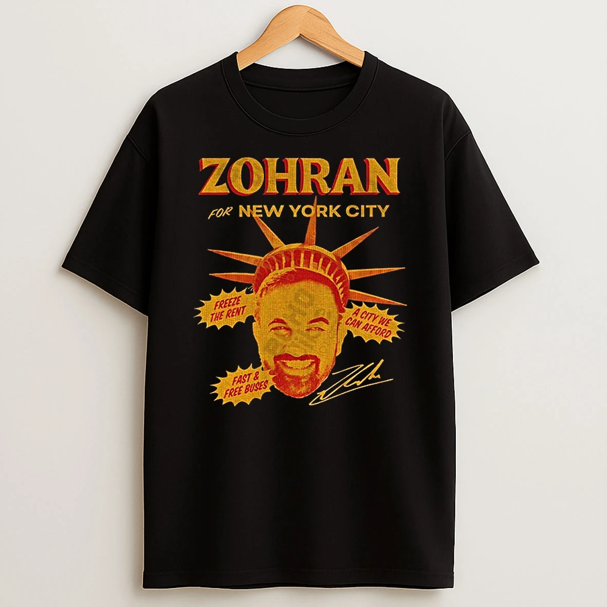 Zohran For New York City Signature Freeze The Rent A City We Can Afford Tshirt Hoodie