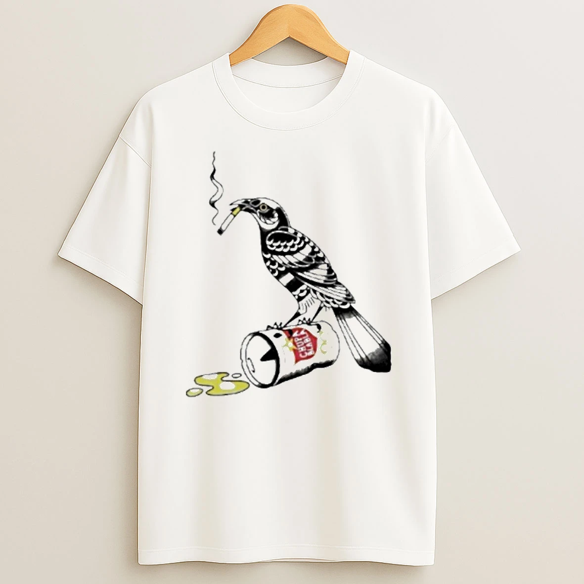 Rashy Grackle Smoking Grackle Bird Tshirt Hoodie