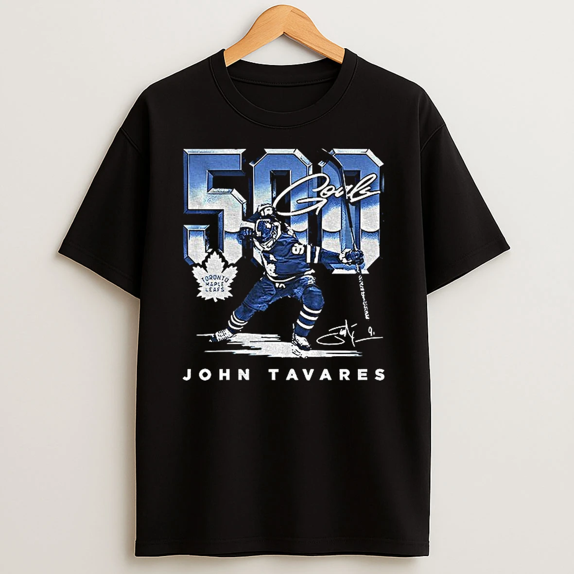 Wlqzcuay John Tavares Toronto Maple Leafs Hockey 500 Goal Signature Tshirt Hoodie