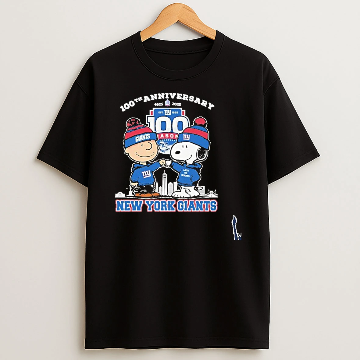 100th Anniversary Brown X Snoopy City New York Giants T Shirt