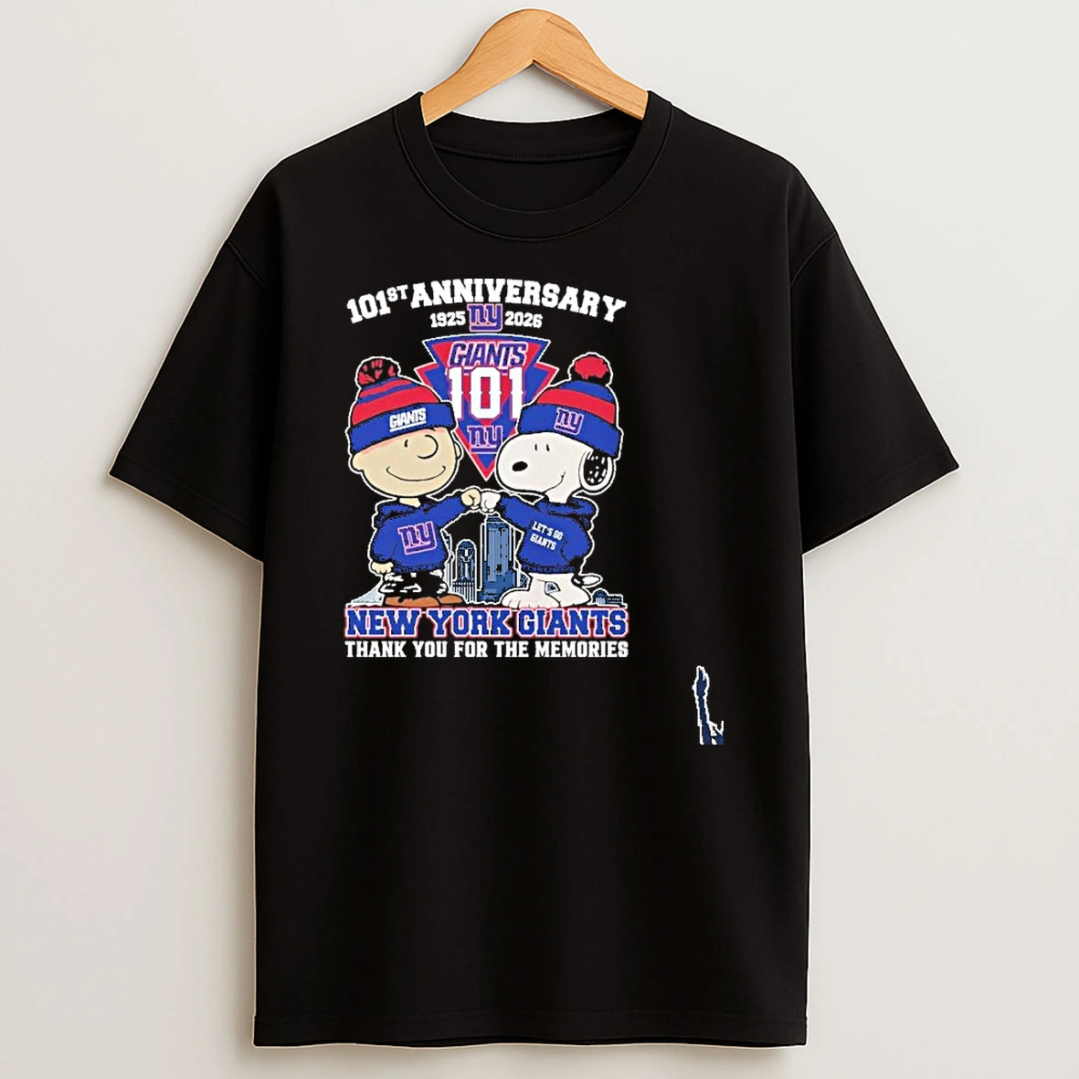 101st Anniversary 1925 2026 Brown And Snoopy New York Giants Thank You For The Memories T Shirt
