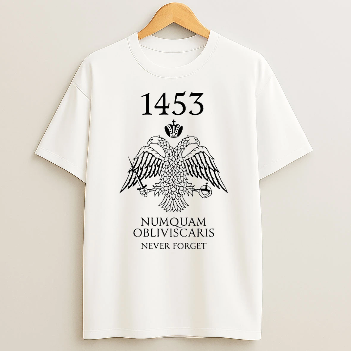 1453 Numquam Obliviscaris Never Forget Logo T Shirt