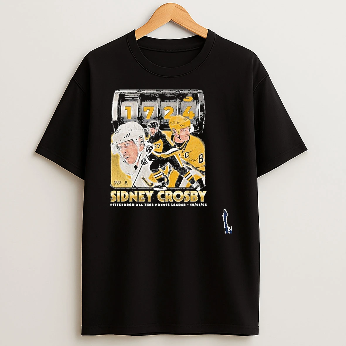 1724 Sidney Crosby Pittsburgh All Time Points Leader T Shirt