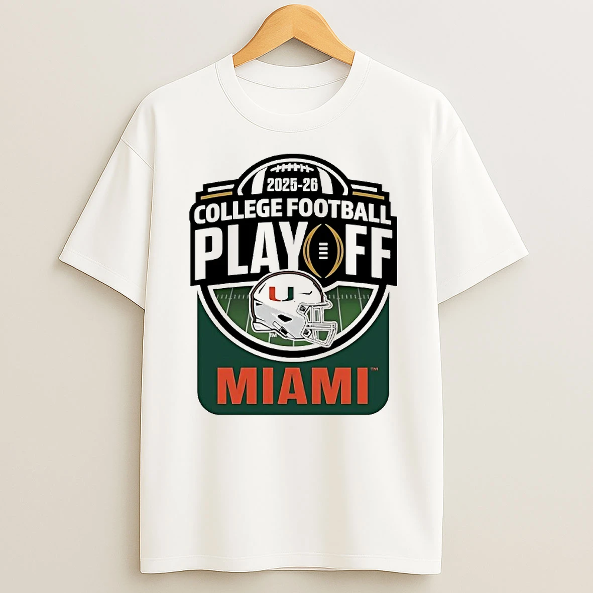 2025 2026 Cfp College Football Playoffs Miami Hurricanes Helmet Circle T Shirt