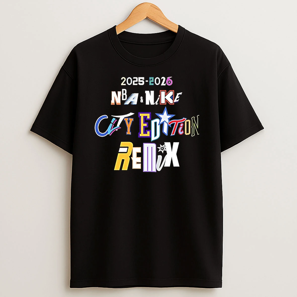 2025 2026 Nba And Nike City Edition Remix T Shirt