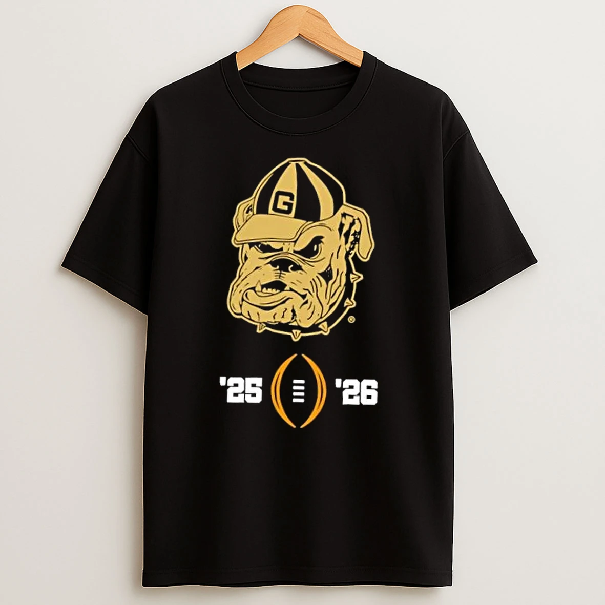 2025 26 Cfb Playoff Mascot Georgia Bulldogs Football Design T Shirt