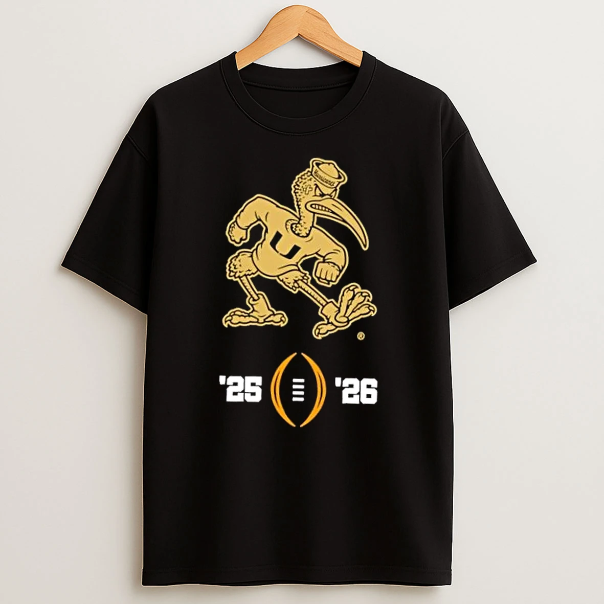 2025 26 Cfb Playoff Mascot Miami Hurricanes Football Design T Shirt