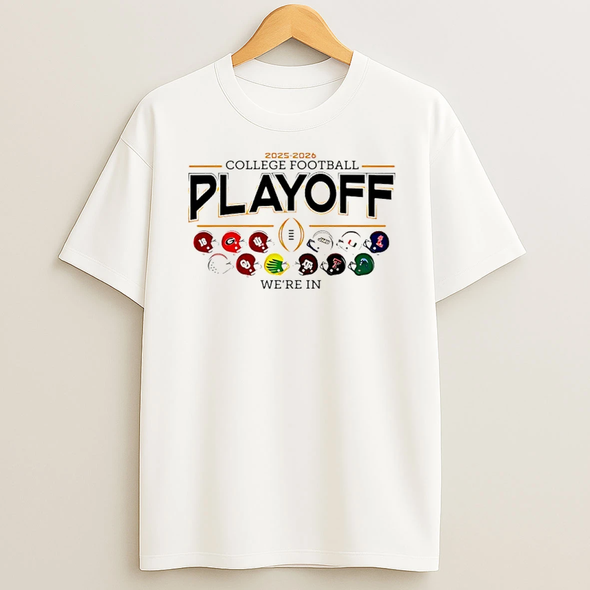2025 26 Cfp 12 Team Football Helmet Were In T Shirt