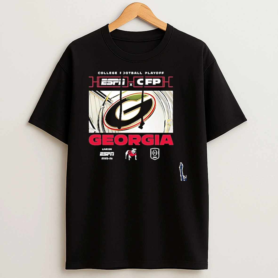 2025 26 Cfp Georgia Bulldogs Window T Shirt