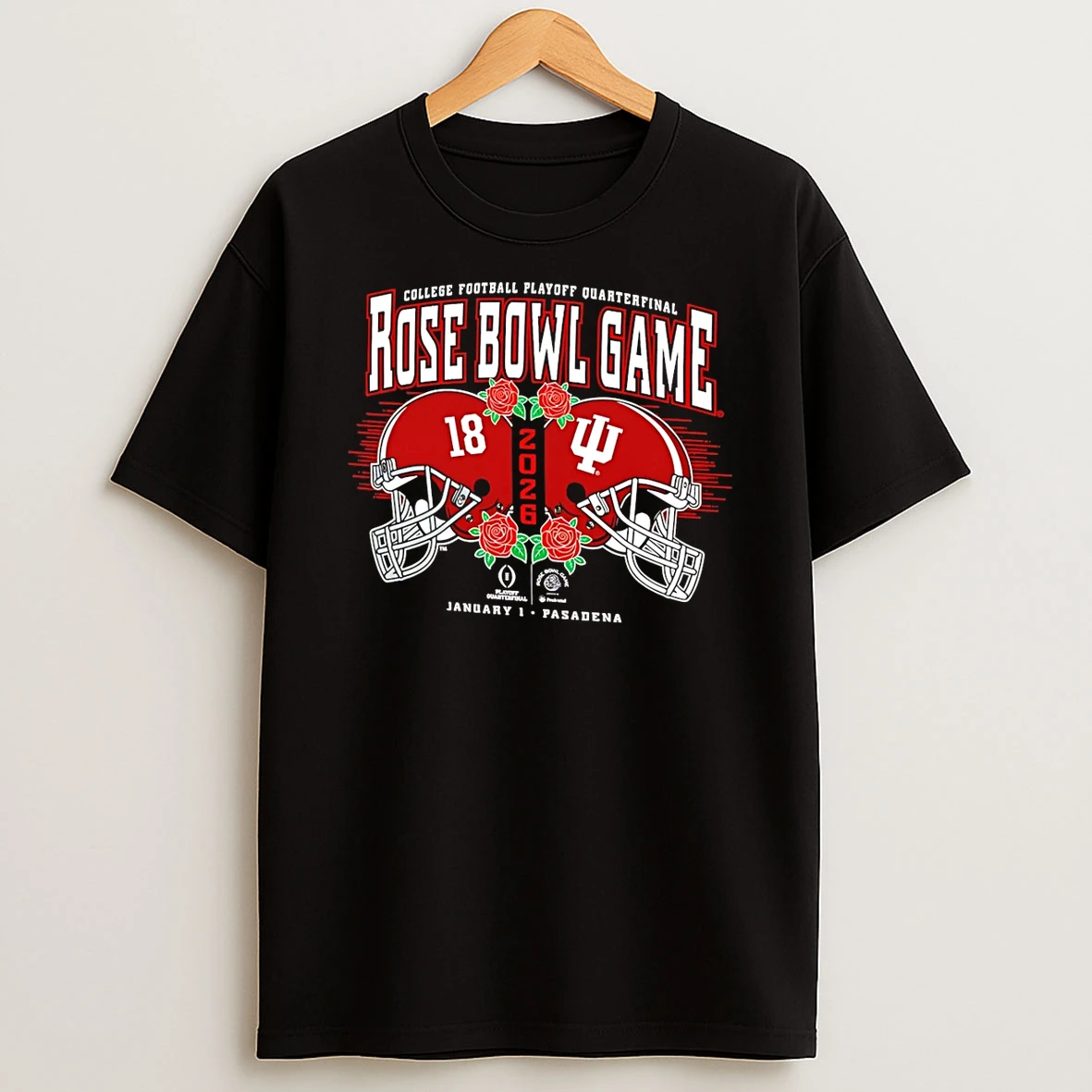 2025 26 Cfp Quarterfinal Rose Bowl Indiana Hoosiers Vs Alabama Crimson Tide T Shirt