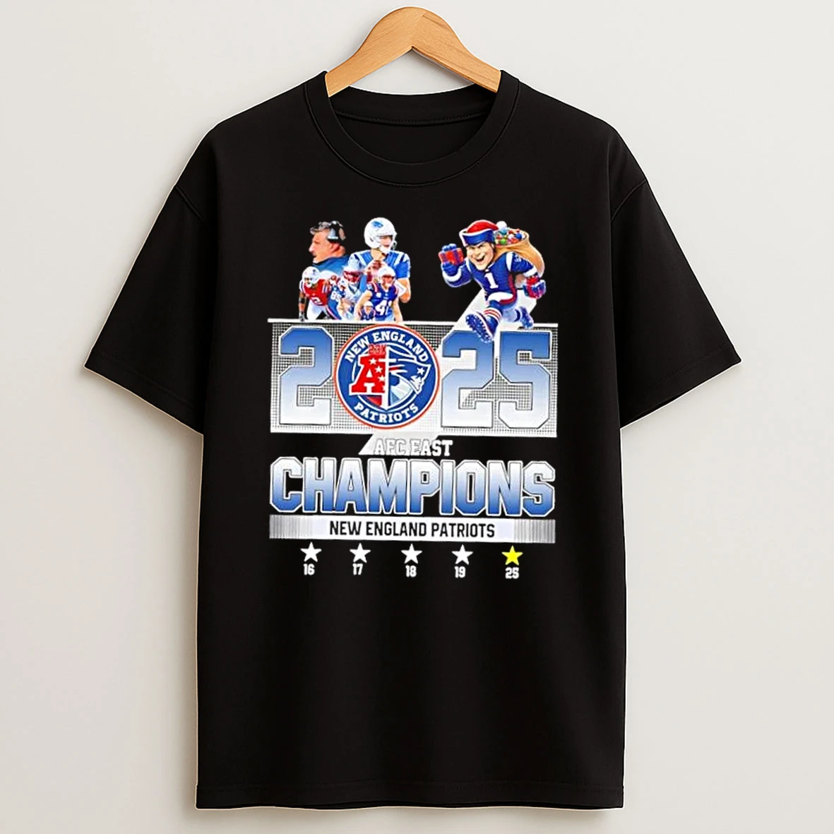 2025 Afc East Champions New England Patriots Football Graphic T Shirt