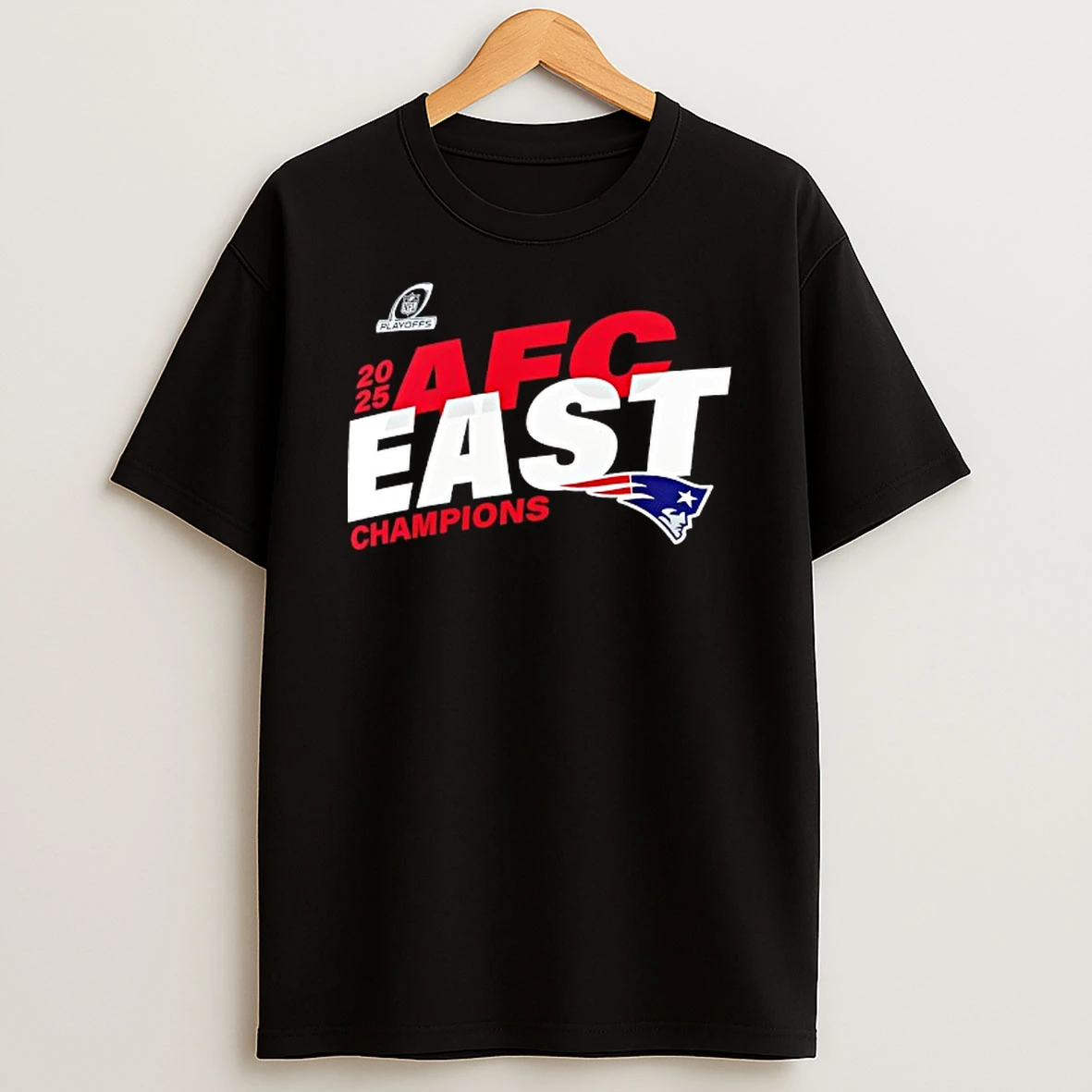 2025 Afc North Division Champions New England Patriots Logo T Shirt