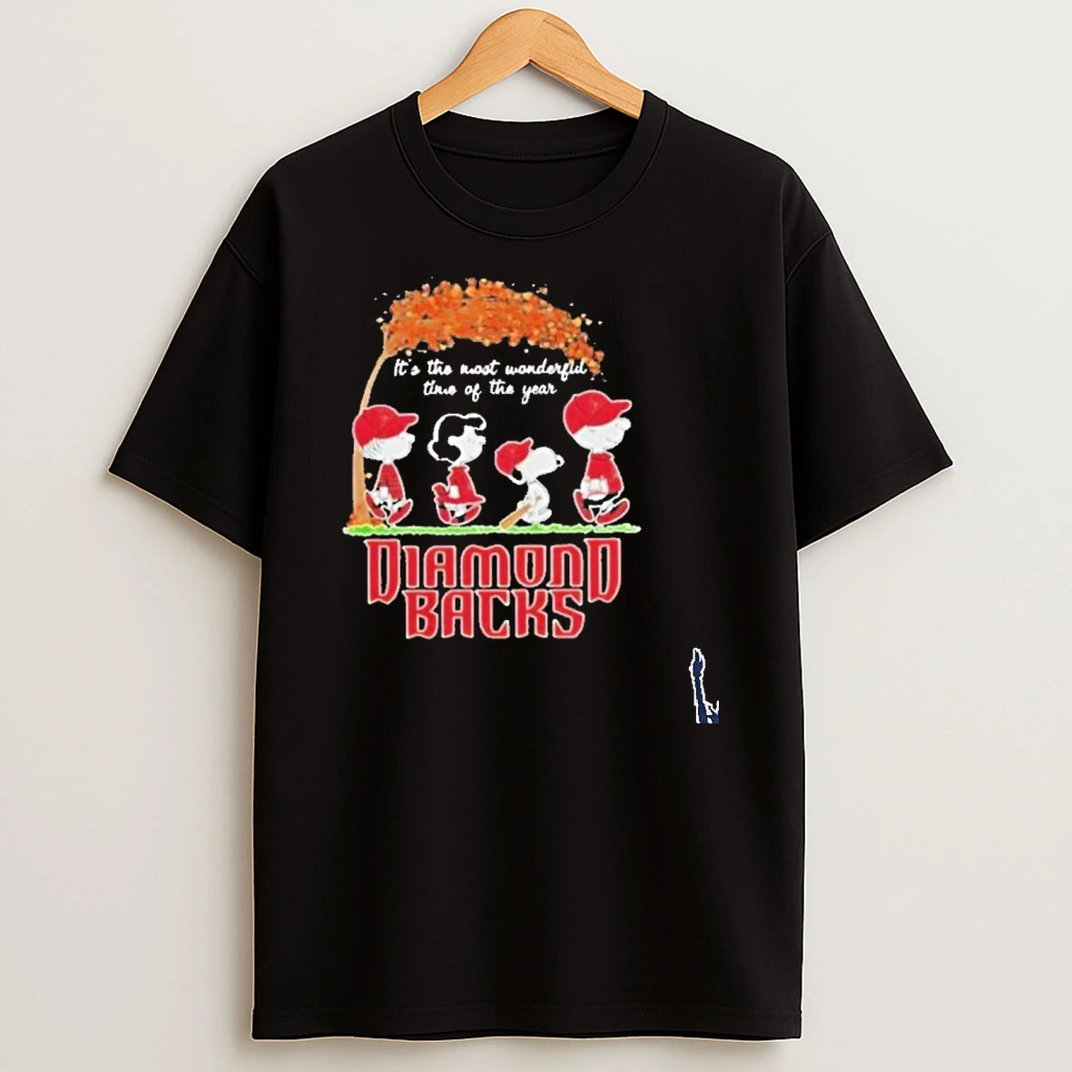 2025 Arizona Diamondbacks X Peanuts Snoopy And Friends Autumn Its The Most Wonderful Time Of The Year T Shirt
