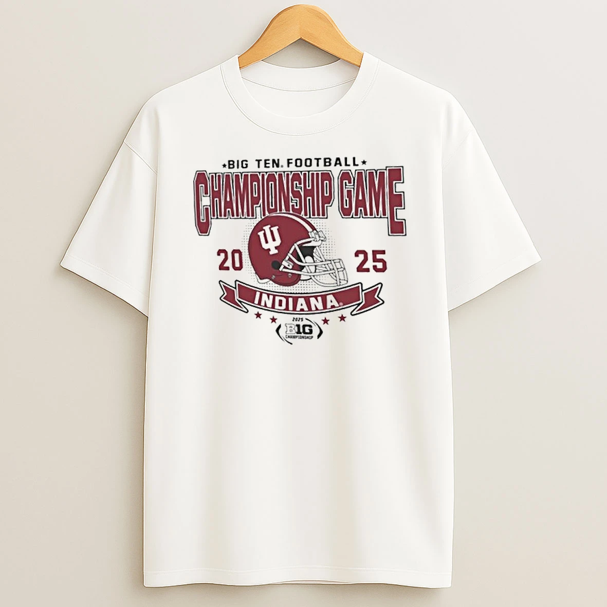 2025 Big 10 Football Championship Game Helmet Indiana Hoosiers T Shirt
