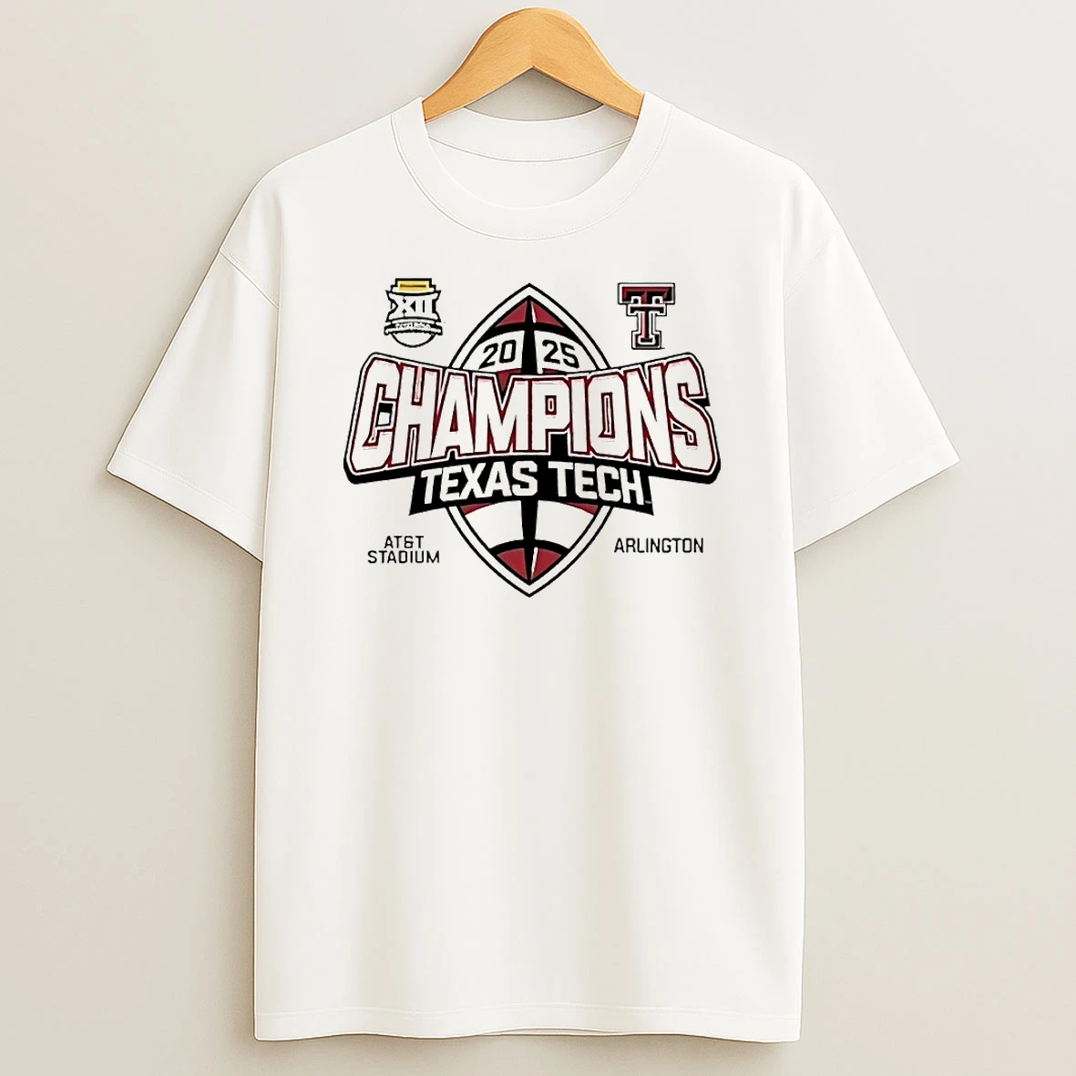 2025 Big 12 Conference Champions Texas Tech Red Raiders Football Circle T Shirt
