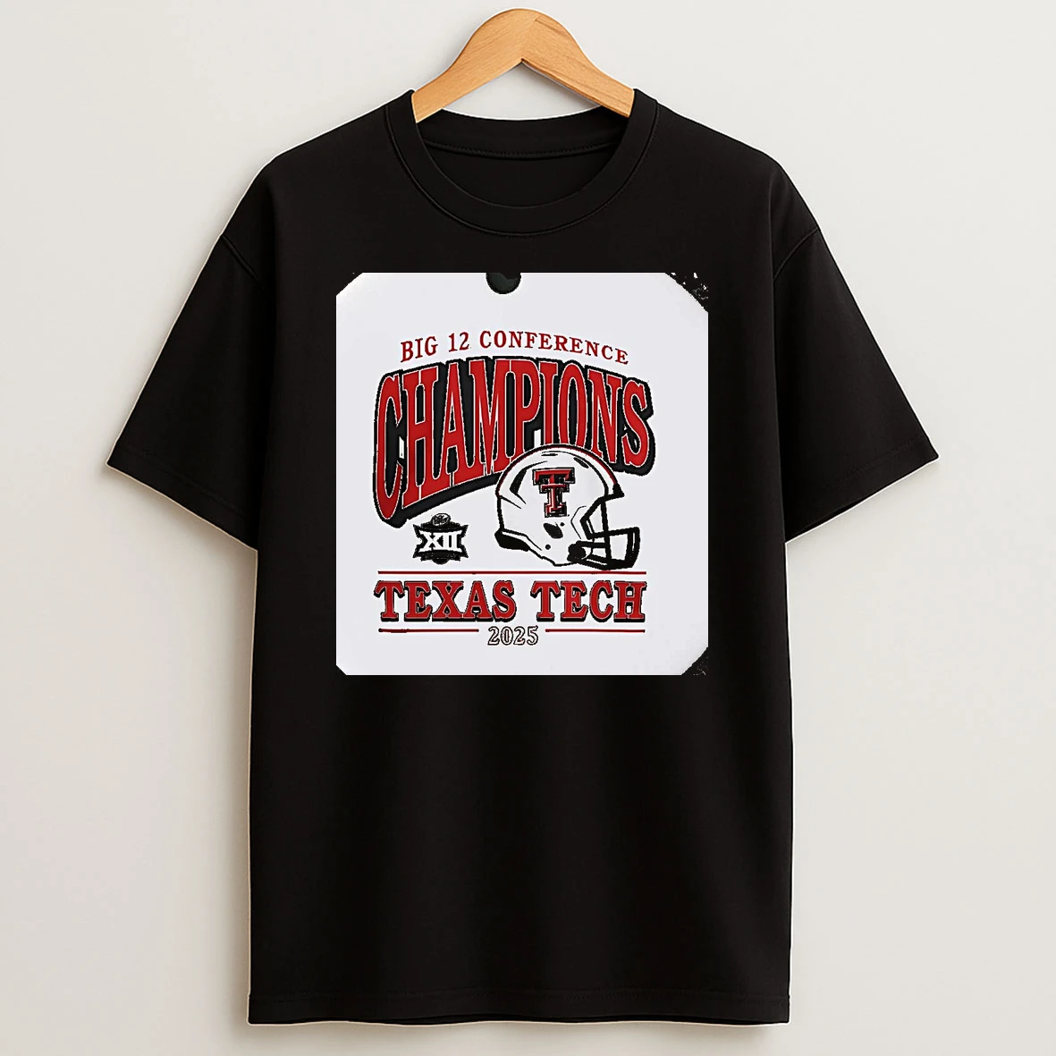 2025 Big 12 Conference Champions Texas Tech Red Raiders Helmet Christmas T Shirt