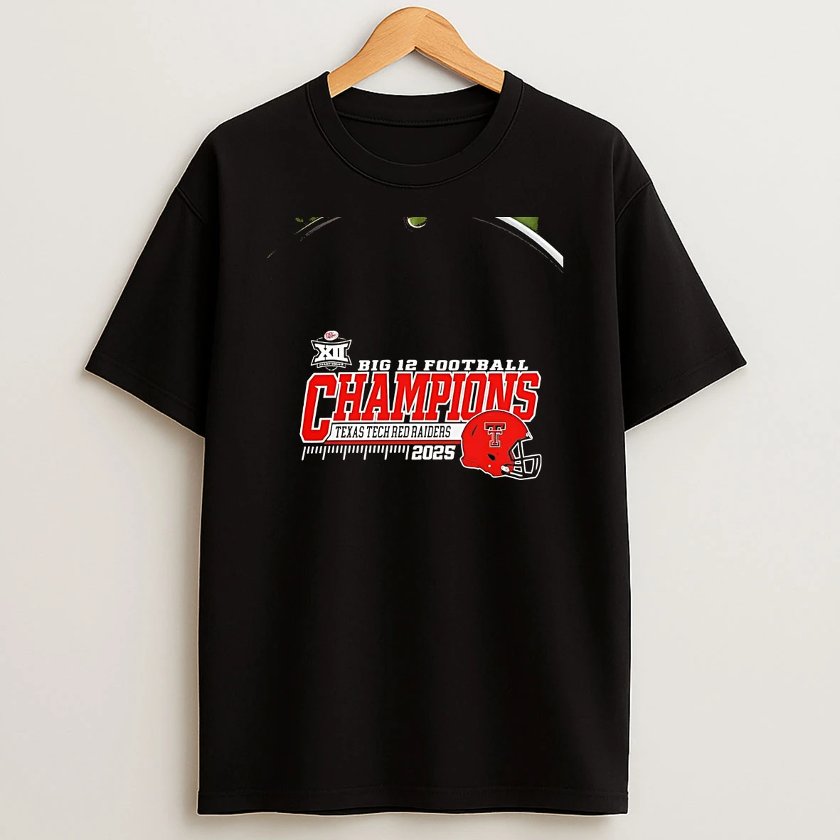 2025 Big 12 Football Champions Texas Tech Red Raiders Helmet Chriast T Shirt
