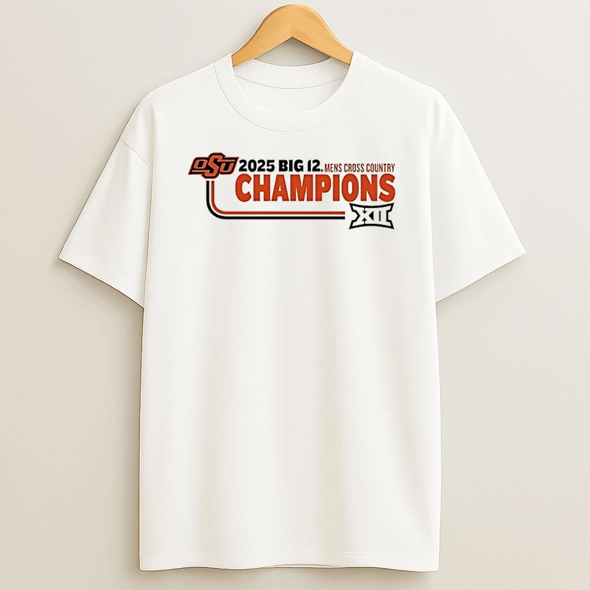 2025 Big 12 Mens Cross Country Champions Oklahoma State Cowboys T Shirt