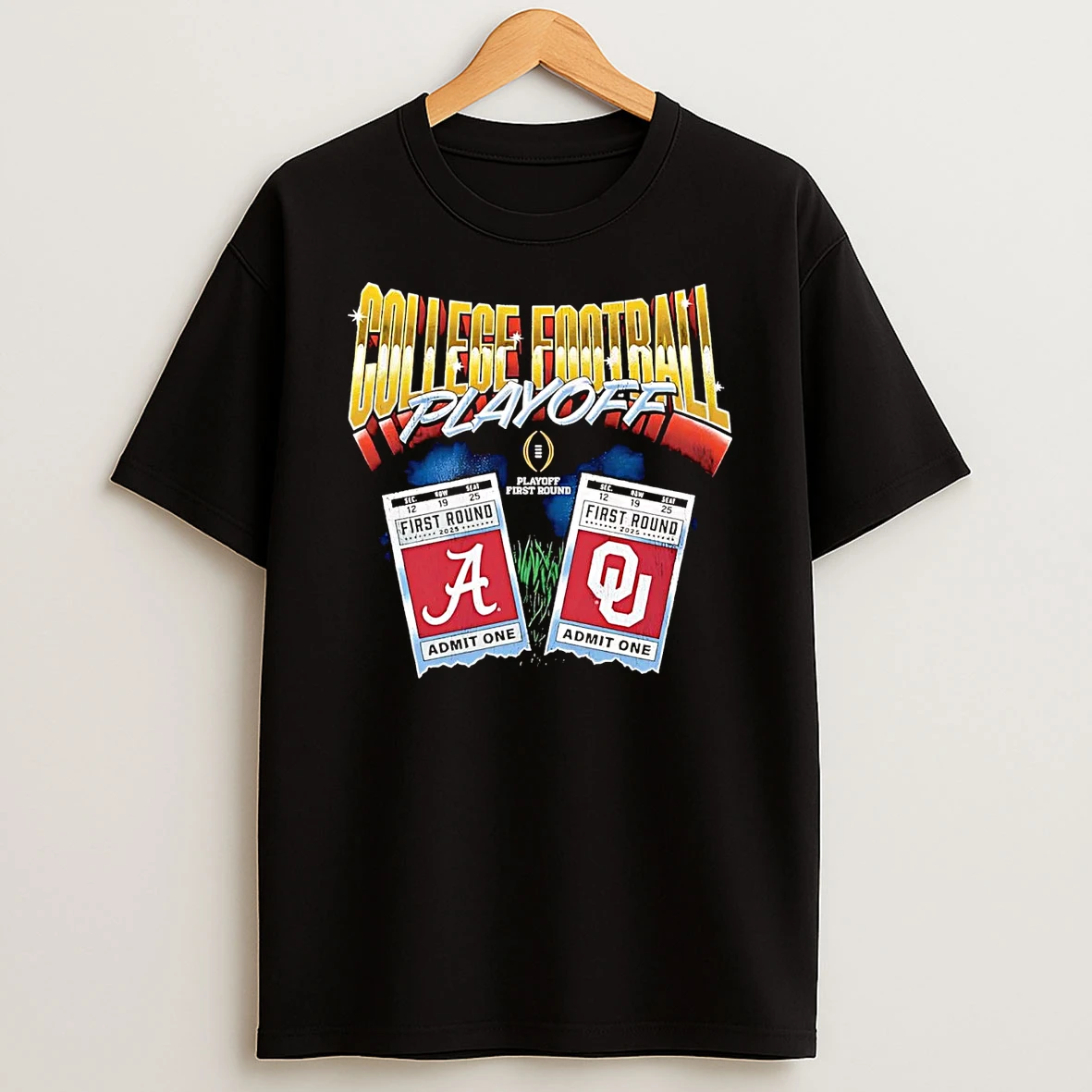 2025 Cfp First Round Oklahoma Sooners Vs Alabama Crimson Tide T Shirt