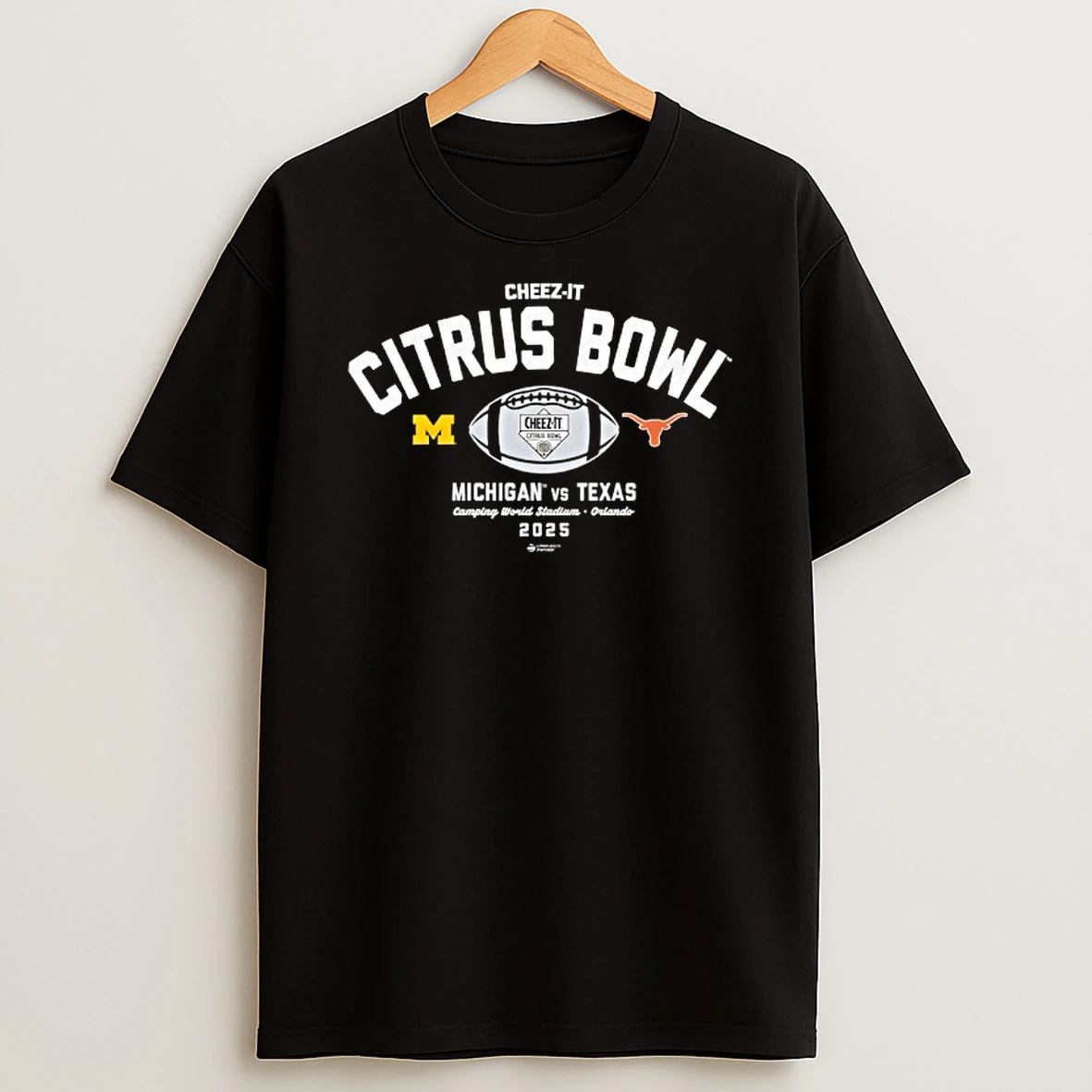2025 Cheez It Citrus Bowl Michigan Wolverines Vs Texas Longhorns Logo T Shirt