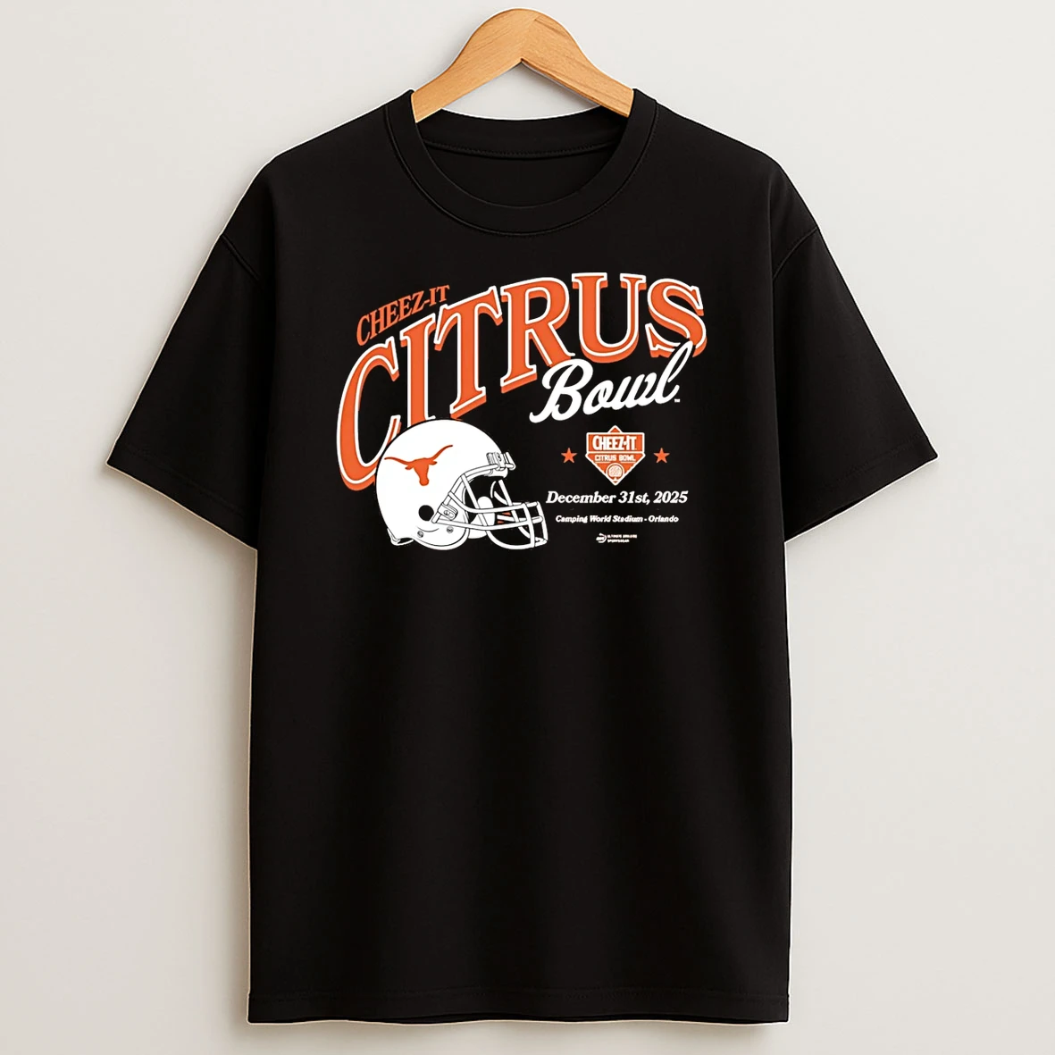 2025 Cheez It Citrus Bowl Texas Longhorns Helmet T Shirt
