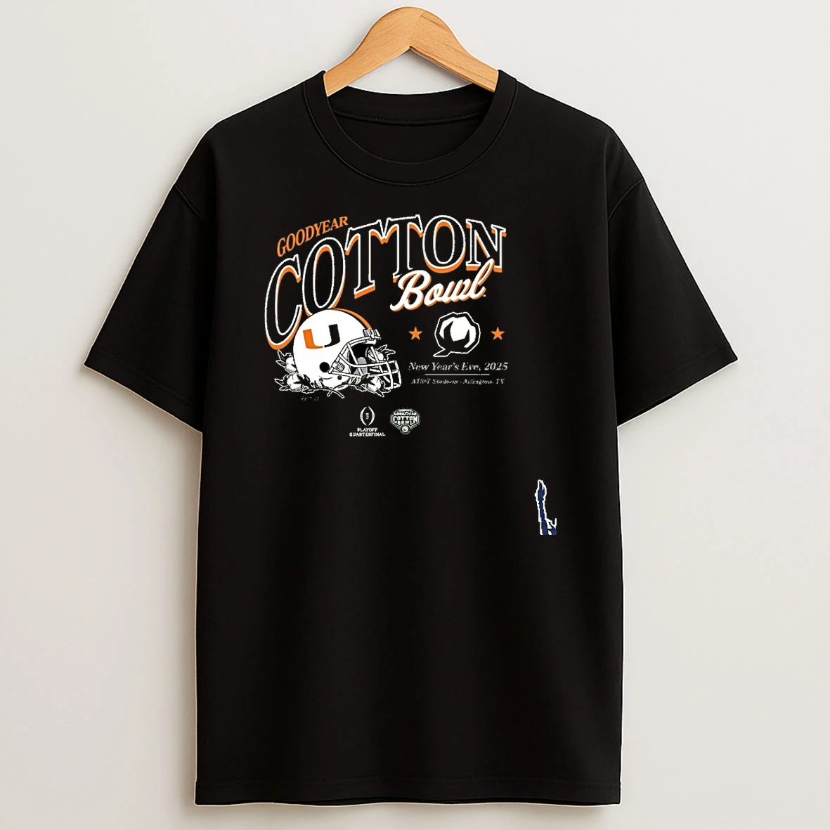 2025 Cotton Bowl Miami Canes Helmet Bound T Shirt