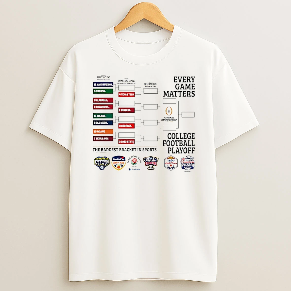 2025 Every Game Matters And College Football Playoff Brackets T Shirt