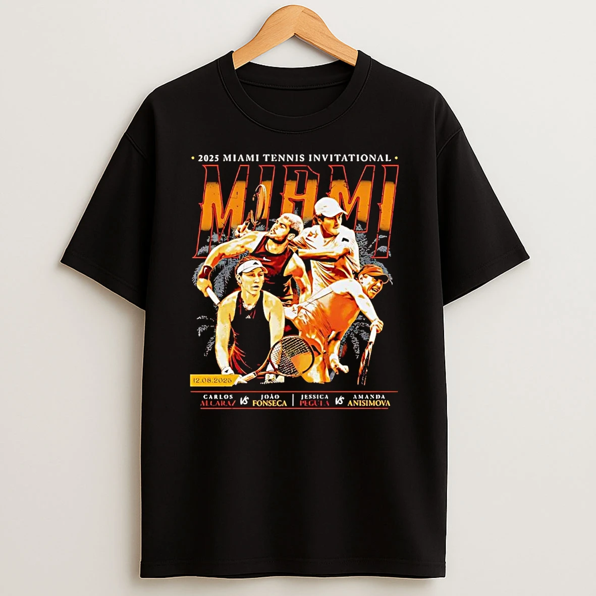 2025 Miami Tennis Invitational 4 Stars Of The Tennis World T Shirt
