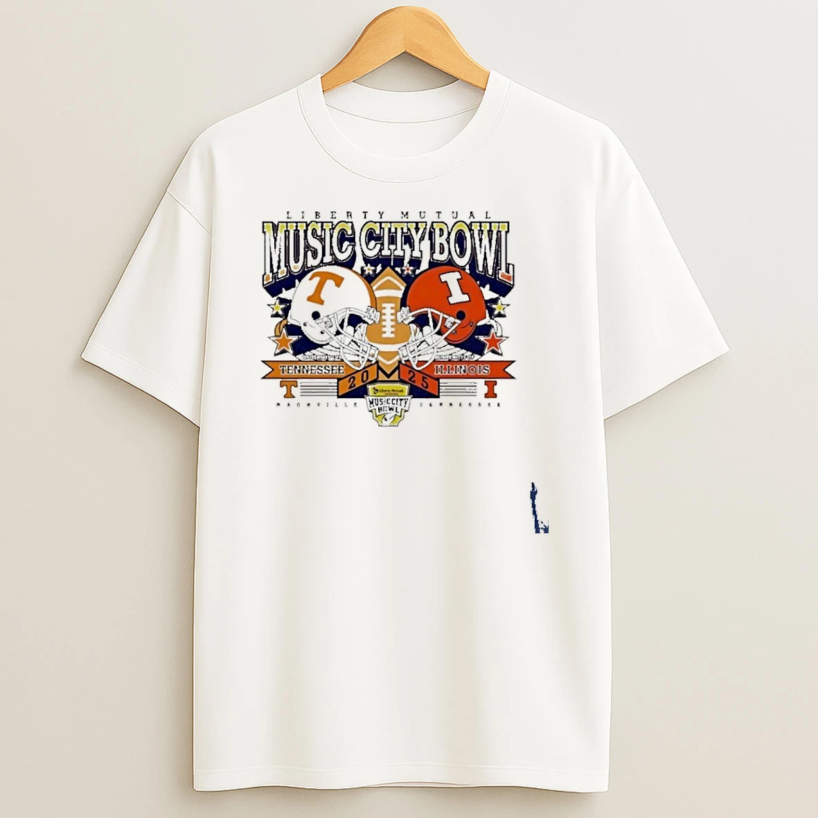 2025 Music City Bowl Head To Head Tennessee Vs Illinois T Shirt