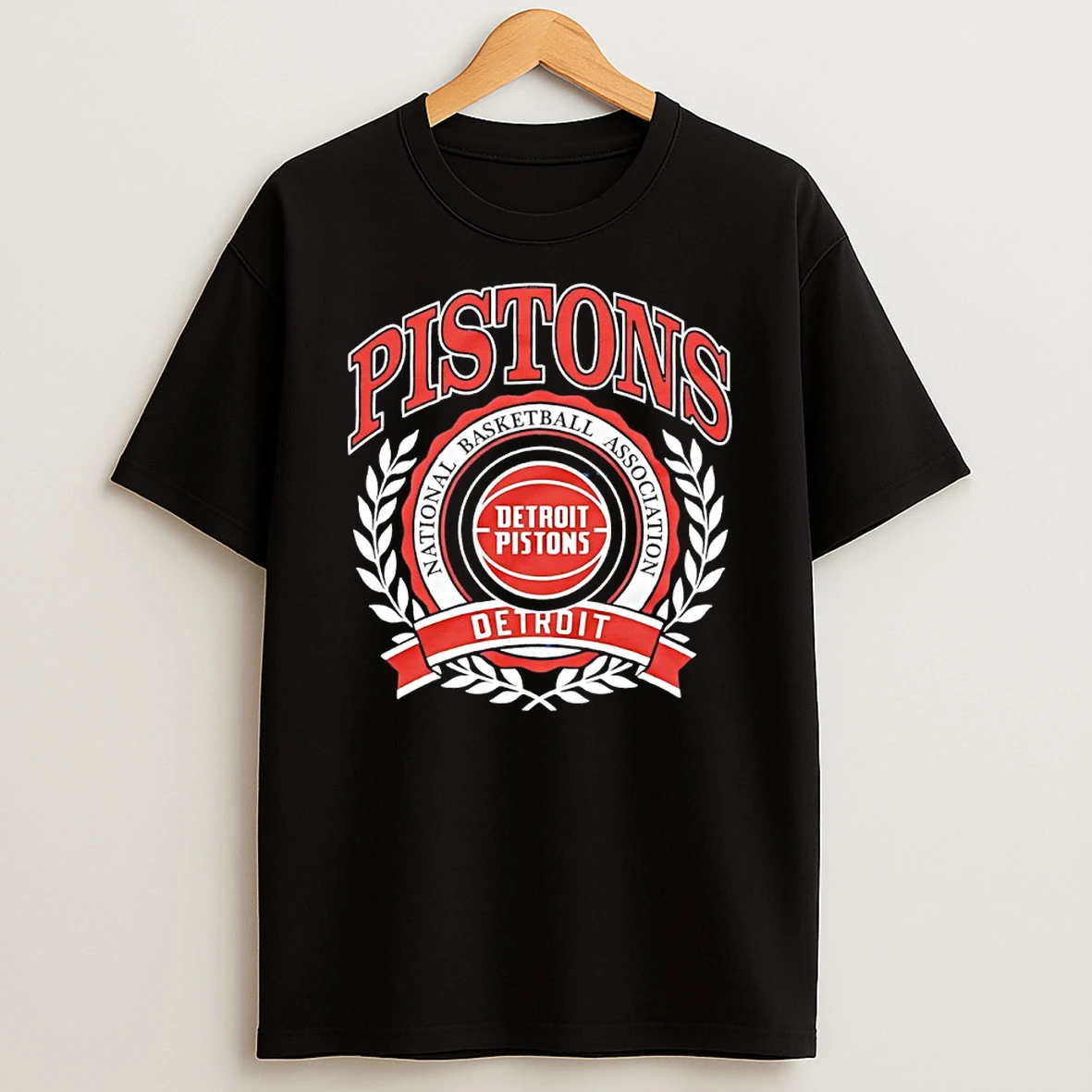 2025 Nba Detroit Pistons Crest T Shirt