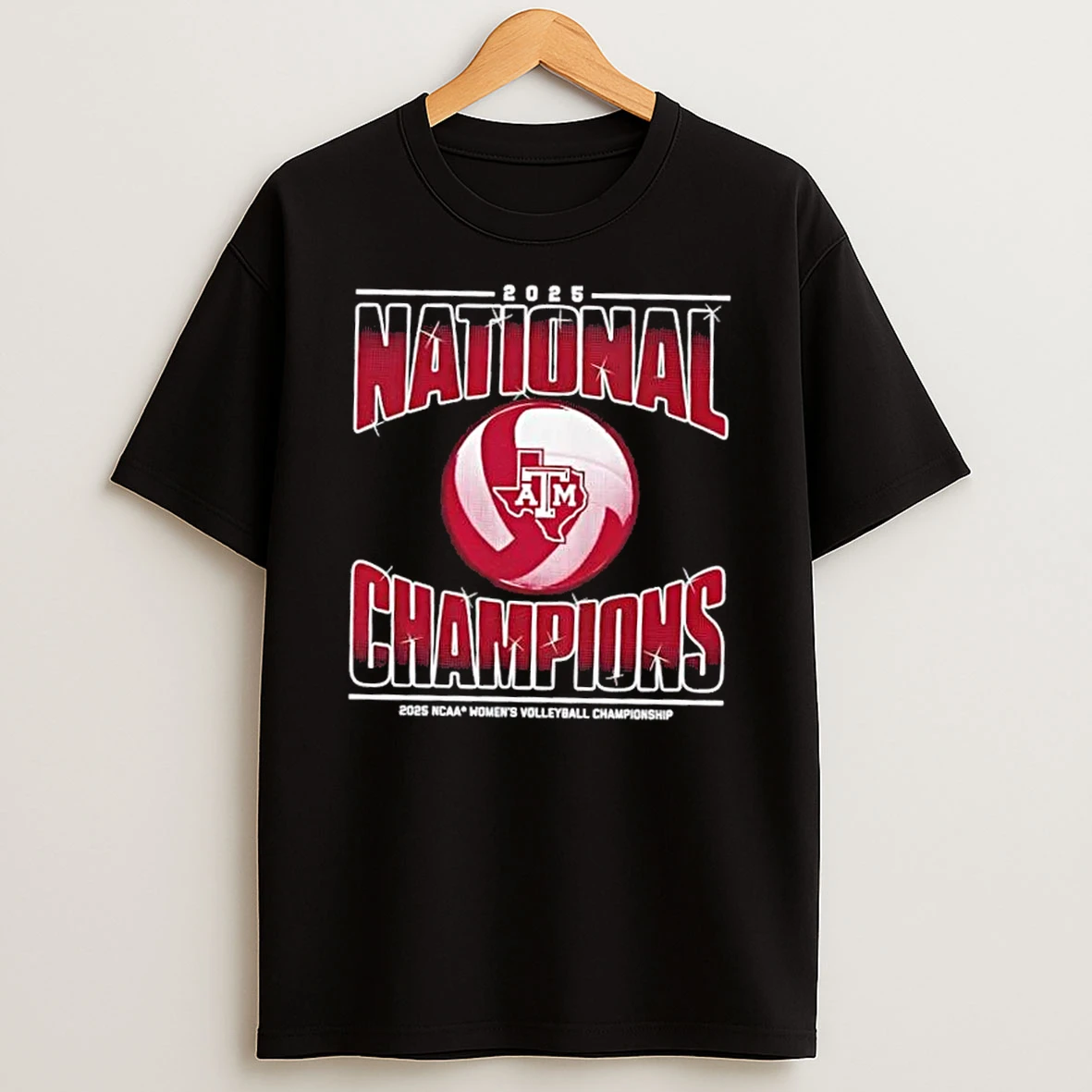 2025 Ncaa Texas Am Volleyball 25 National Champs Logo T Shirt