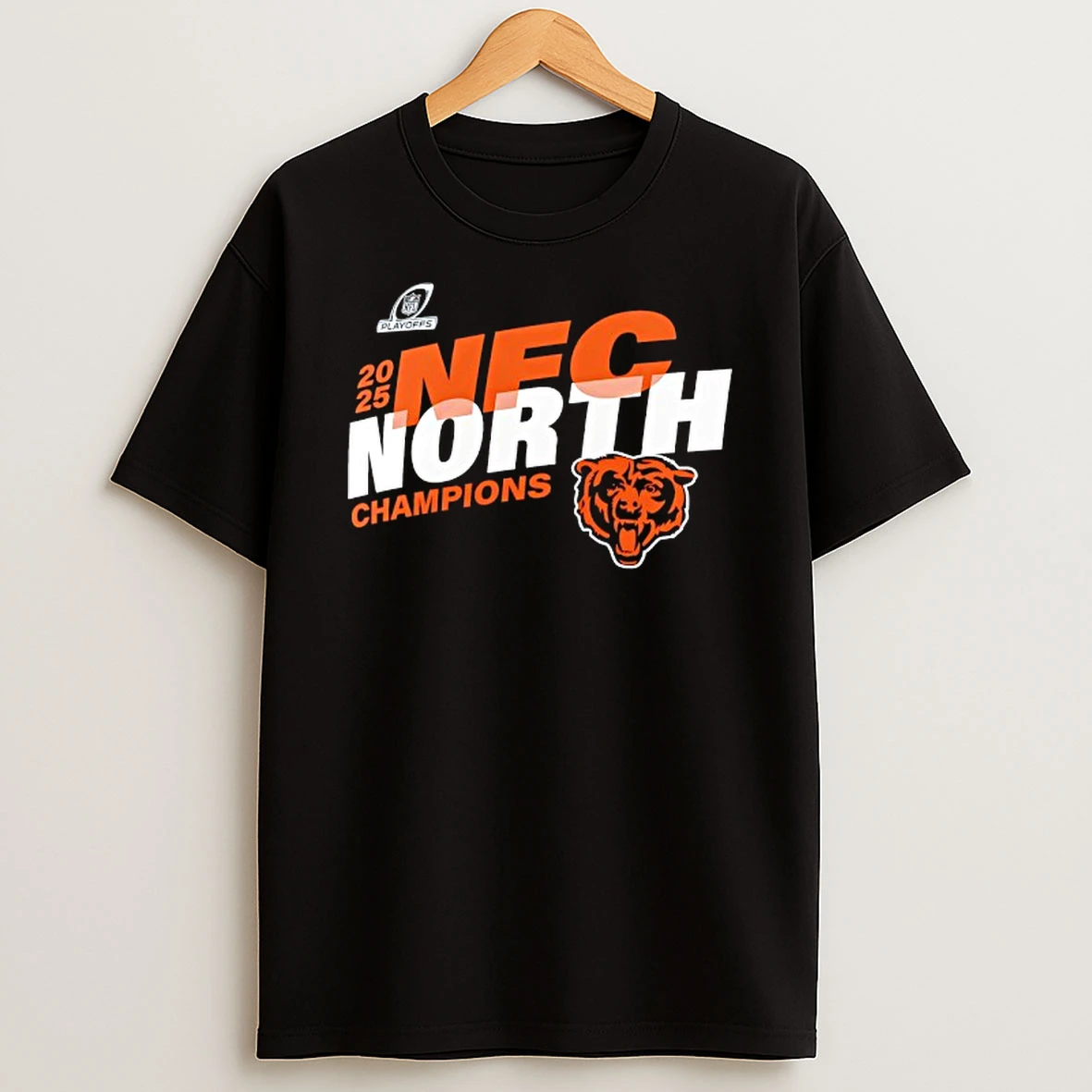 2025 Nfc North Division Champions Chicago Bears Logo T Shirt