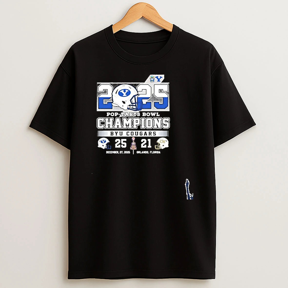 2025 Pop Tarts Bowl Champions Byu Cougars 25 21 Georgia Tech T Shirt