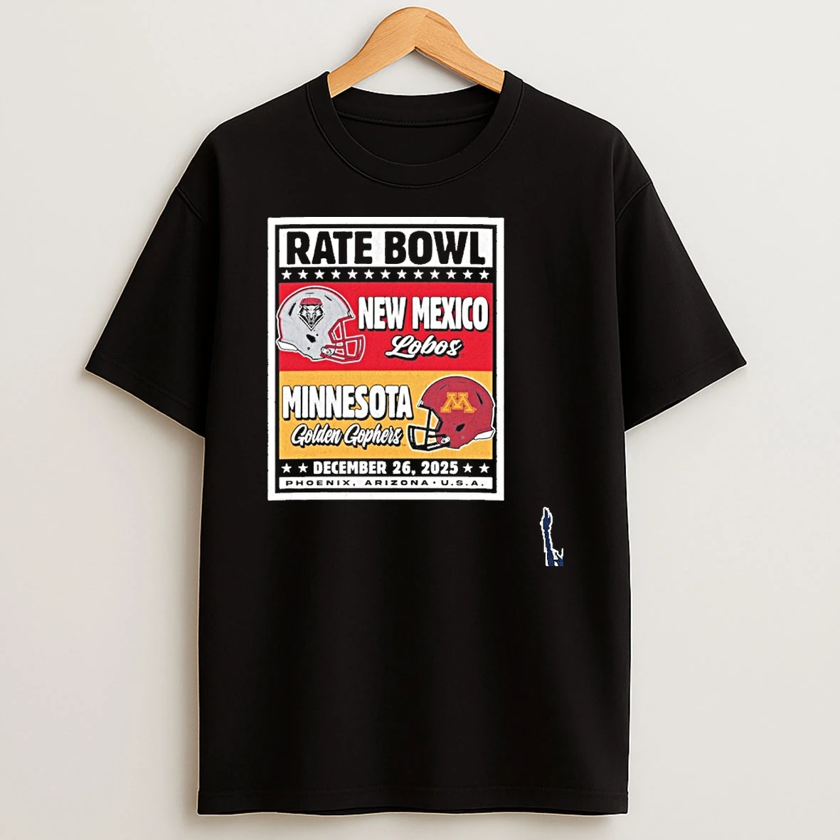 2025 Rate Bowl New Mexico Vs Minnesota December 26 T Shirt
