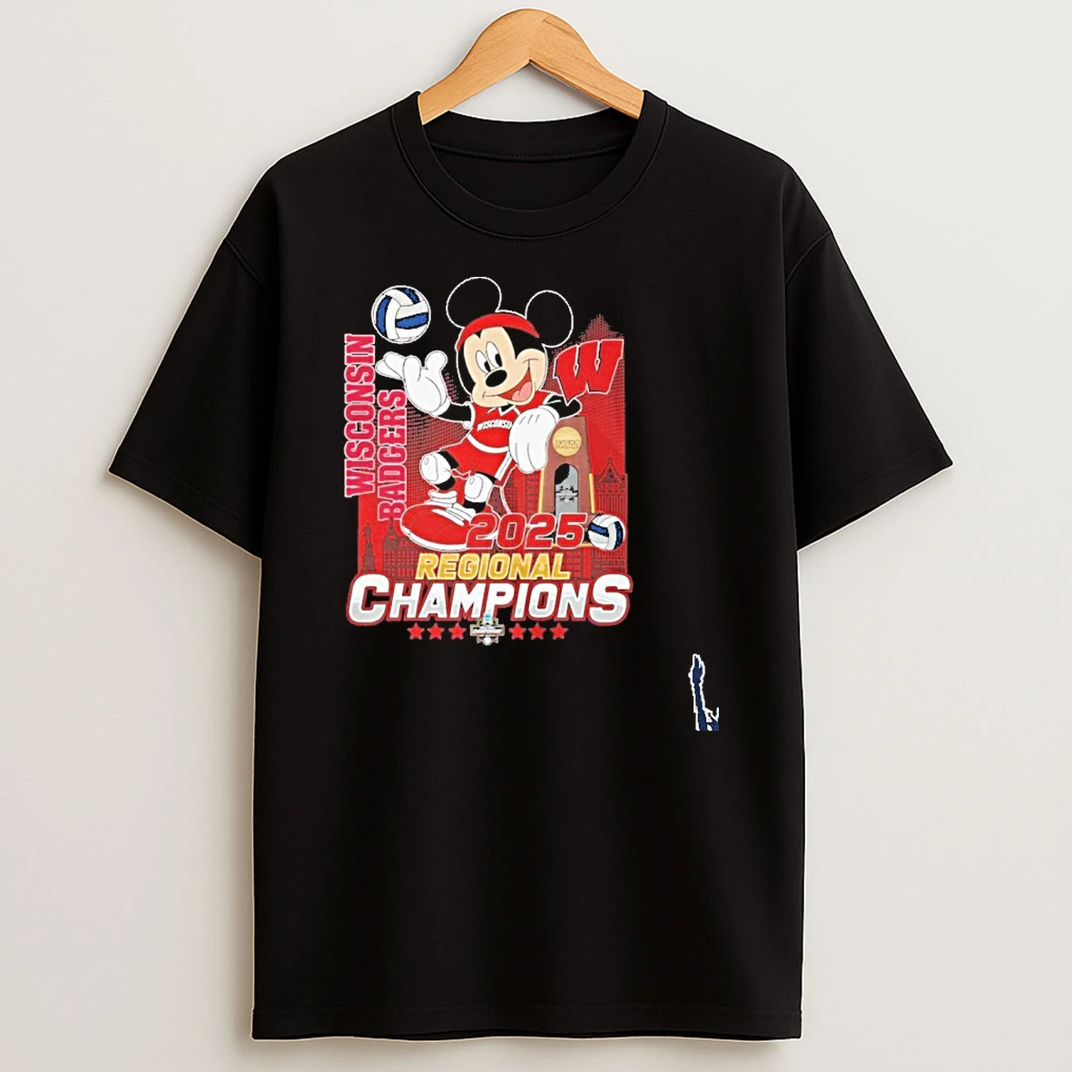 2025 Regional Champions Wisconsin Badgers Mickey T Shirt
